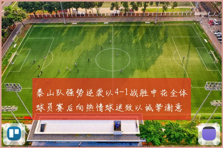 泰山队强势逆袭以4-1战胜申花全体球员赛后向热情球迷致以诚挚谢意